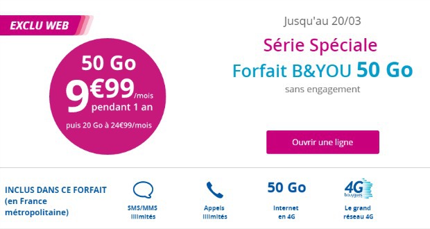 Bouygues : un forfait 50 Go à 10€ pour contrer Free et RED by SFR