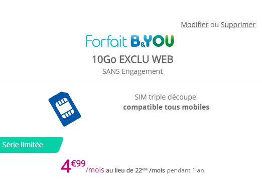 b&you : promo 10 Go à 4,99€