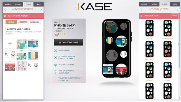 The Kase : le module de création de coque est très facile à prendre en main