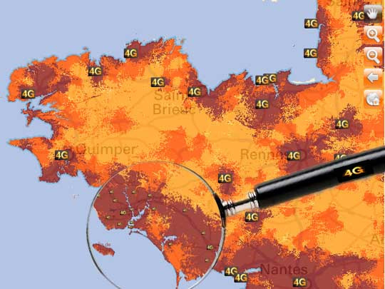 Orange en 4G Presque partout en Bretagne