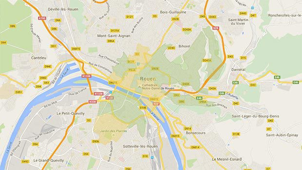 Rouen n'est pas encore complètement en 100 Mbit/s, avec des zones encore en 30Mbit/s