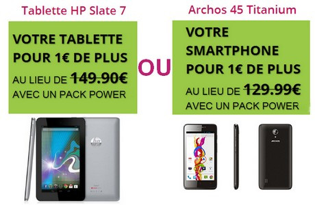 tablette HP ou smartphone Archos à 1€