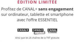 Canal + : une offre sans engagement à moins de 20€/mois !