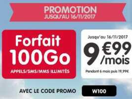 Forfait Woot 100Go chez NRJ Mobile en promotion jusqu'à jeudi 16 novembre