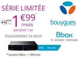 Vente Flash exceptionnelle en exclusivité sur le Web : la Bbox à 1,99€/mois pendant 12 mois