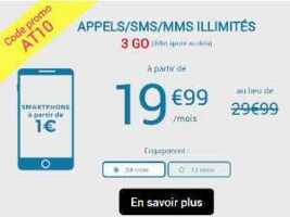 Promotions sur les forfaits 4G avec ou sans smartphone chez Auchan Telecom en juillet 2017