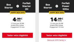SFR prolonge sa happy box : un an d'abonnement Internet et de forfait mobile pour 5€/mois