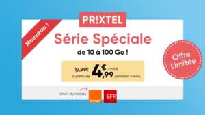 Forfait en promo : dès 5 euros et jusqu'à 100 Go, la série spéciale Prixtel encore moins chère