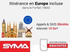 Les forfaits Syma mobile boostés en data, mais toujours à prix réduits