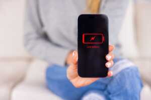 Cet iPhone n'a plus beaucoup de batterie