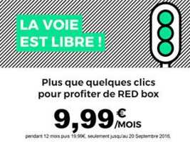 Prolongation de la promotion RED Fibre à 9,99€/mois pour tout nouvel abonné jusqu'au 20 septembre
