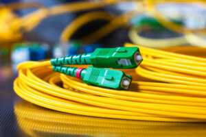 Un câble de fibre optique