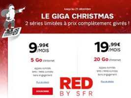Le retour des forfaits mobiles givrés RED by SFR pour Noël : 5Go ou 20Go !