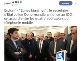 3 milliards d'euros investis par les opérateurs pour mettre fin aux zones blanches mobiles fin 2020
