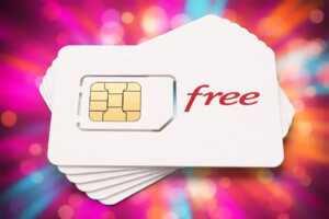 Logo de Free sur carte SIM, car son forfait "Série Free" a perdu de la data mais reste un très bon plan à moins de 9€ avec 5G, TV et VPN intégré