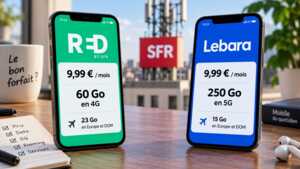 REd 60 Go ou Lebara 250 Go au même prix sur le réseau SFR