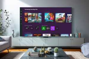 Une TV Samsung dans un salon moderne