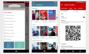 3 écrans de l'application Freebox, idéale pour tout gérer du bout des doigts