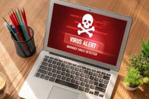 Un virus informatique provoque une alerte de sécurité sur cet ordinateur
