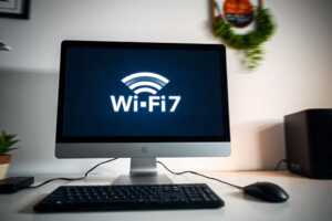 Ecran de PC avec logo Wi-Fi 7, présent dans 3 Box à moins de 25€