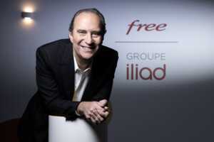 Xavier Niel, PDG de Illiad, maison-mère de Free, tout sourire car nombre de nouveaux abonnés record au dernier trimestre 2023