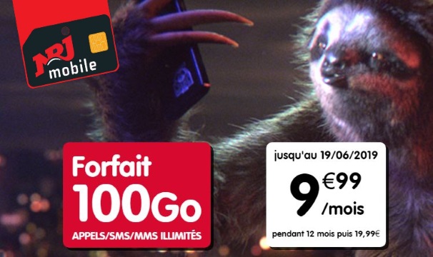 Forfait en promo : 100 Go pour seulement 10€/mois chez NRJ Mobile