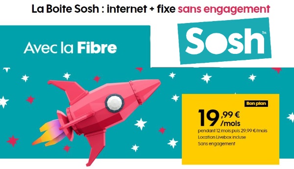 Offre fibre Sosh : comme la fibre Orange, mais en moins cher