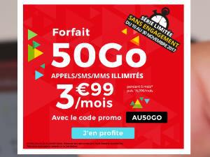 Forfait 50Go à 3,99euros/mois chez Auchan Telecom en Série Limitée jusqu'au 30 novembre