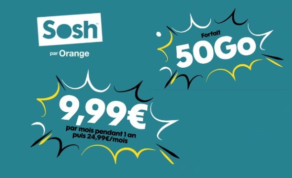 Forfait promo Sosh : offrez 50 Go à votre mobile pour 10 euros/mois