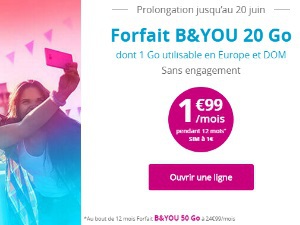 Bons plans sur les forfaits mobiles à moins de 2€/mois avec roaming en Europe et DOM