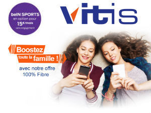 BeIN SPORTS aussi sur l'offre LA FIBRE Videofutur chez Vitis...