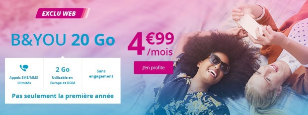 Forfait 20 Go à 5€/mois : le très bon plan mobile de Bouygues