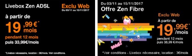 Internet à 20€/mois : Livebox Zen Orange vs Starter SFR Altice, le match