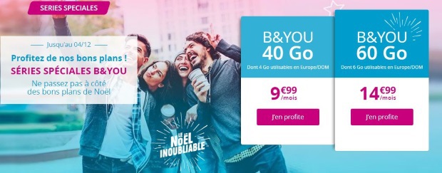 Quel forfait Bouygues pour Noël : 40Go à 10€ ou 60Go à 15€ ?