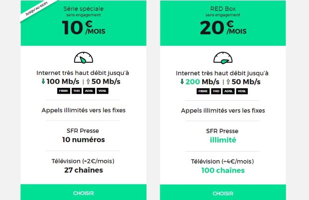 Box internet sans engagement et fibre sans engagement - RED by SFR