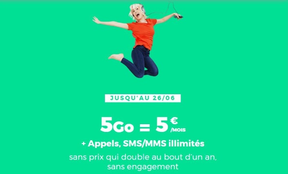 Forfait pas cher : 5 Go à 5€/mois, la nouvelle offre mobile RED à prix ultra-serré