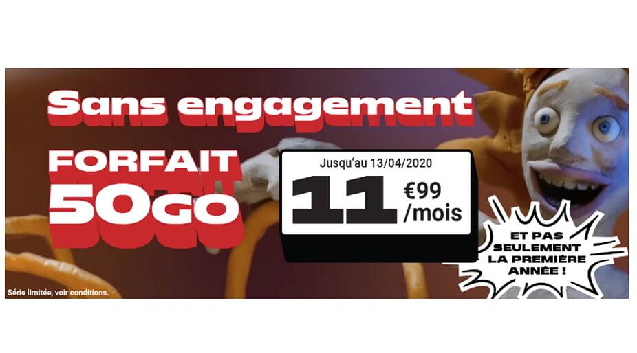 Forfait en promo : 50 Go à 12€/mois à prix fixe, l'offre qui fait mieux que RED, Sosh et Bouygues