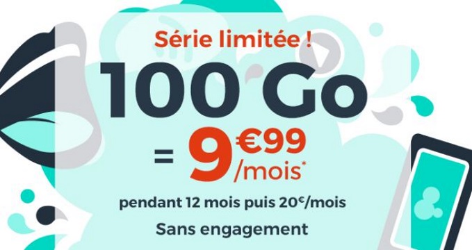 Forfait mobile : 10€/mois pour 100 Go, la meilleure offre du moment est chez Cdiscount