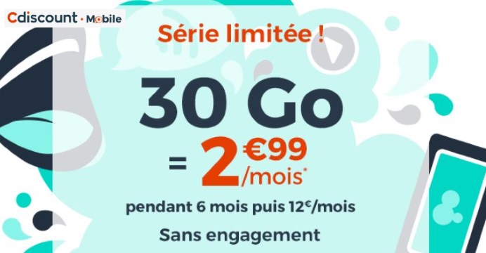 Forfait pas cher : l'offre mobile 30 Go à 3 euros de Cdiscount prend fin dimanche