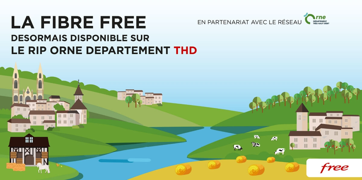 Les offres fibre Free arrivent sur le réseau public de l'Orne