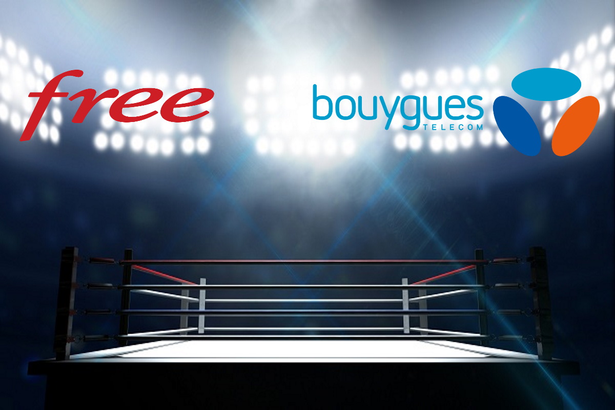 ring de boxe match Freebox Pop de Free contre Bbox Ultym de Bouygues Telecom