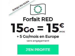 Promo RED mobile : le forfait 20 Go à 10€ à vie face au B&You 10 Go à 5€ de Bouygues