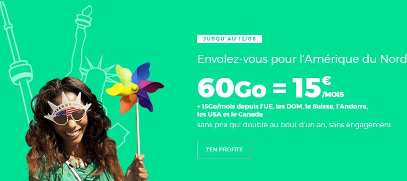 Forfait RED : retour de l'abonnement 60 Go spécial voyage à 15€/mois