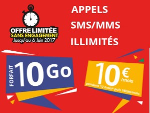 Auchan Telecom propose un forfait 10Go sans engagement à 10€