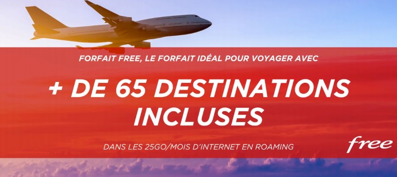 Forfait Free en voyage : la 4G disponible dans 65 pays