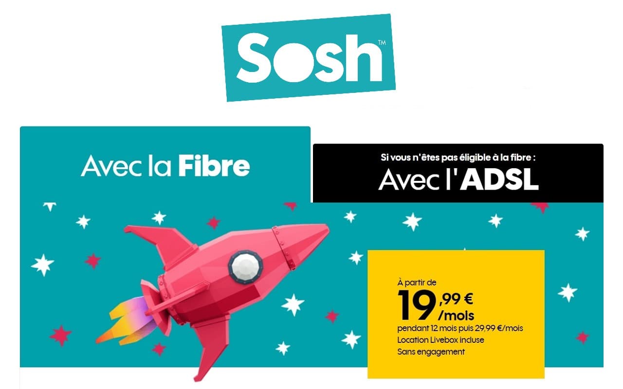 Boîte Sosh : la fibre au prix de l'ADSL