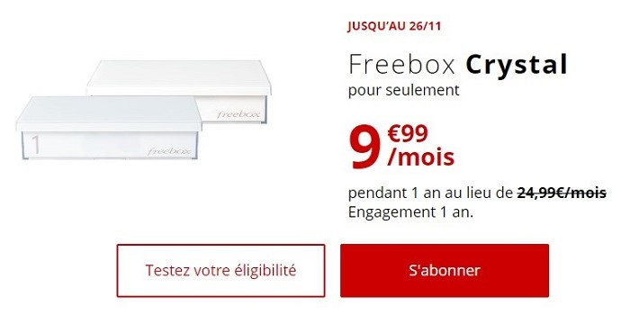 FreeBox Crystal : 시장에서 가장 저렴한 인터넷 박스는 무엇입니까?