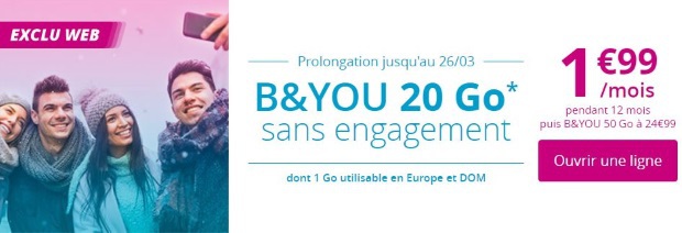 Internet + mobile Bouygues : Bbox Miami et forfait 20 Go à 20€ pendant un an