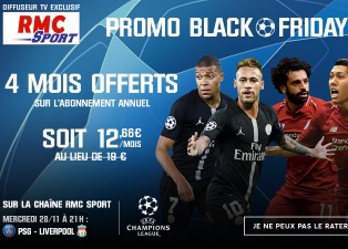 Black Friday : RMC Sport à moins de 13 euros