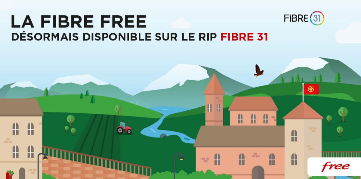 Haute-Garonne : les offres fibre Free disponibles sur le réseau public Fibre 31